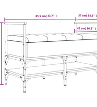 Schuhbank Schwarz 85,5x42x57,5 cm Holzwerkstoff