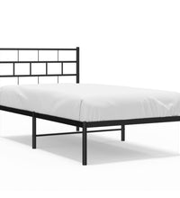 Bettgestell mit Kopfteil Metall Schwarz 107x203 cm
