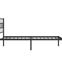 Bettgestell mit Kopfteil Metall Schwarz 107x203 cm