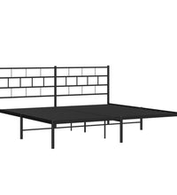 Bettgestell mit Kopfteil Metall Schwarz 183x213 cm