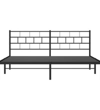 Bettgestell mit Kopfteil Metall Schwarz 183x213 cm