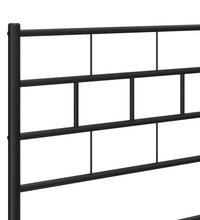 Bettgestell mit Kopf- und Fußteil Metall Schwarz 120x190 cm