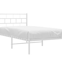 Bettgestell mit Kopfteil Metall Weiß 90x200 cm