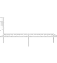 Bettgestell mit Kopfteil Metall Weiß 90x200 cm