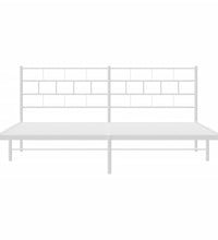 Bettgestell mit Kopfteil Metall Weiß 183x213 cm
