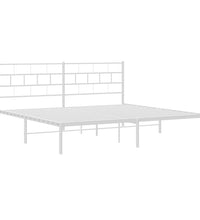 Bettgestell mit Kopfteil Metall Weiß 200x200 cm