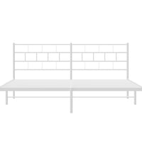 Bettgestell mit Kopfteil Metall Weiß 200x200 cm
