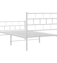 Bettgestell mit Kopf- und Fußteil Metall Weiß 80x200 cm