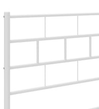 Bettgestell mit Kopf- und Fußteil Metall Weiß 90x200 cm