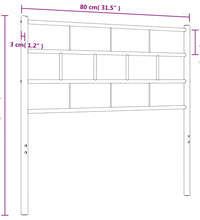 Kopfteil Metall Weiß 75 cm