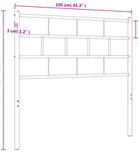 Kopfteil Metall Weiß 100 cm