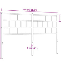 Kopfteil Metall Weiß 150 cm