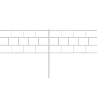 Kopfteil Metall Weiß 160 cm