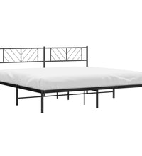 Bettgestell mit Kopfteil Metall Schwarz 183x213 cm