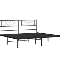 Bettgestell mit Kopfteil Metall Schwarz 183x213 cm