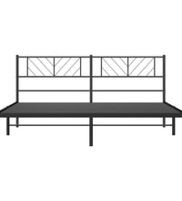Bettgestell mit Kopfteil Metall Schwarz 183x213 cm