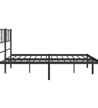 Bettgestell mit Kopfteil Metall Schwarz 183x213 cm