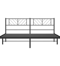 Bettgestell mit Kopfteil Metall Schwarz 193x203 cm