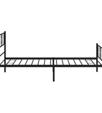 Bettgestell mit Kopf- und Fußteil Metall Schwarz 80x200 cm