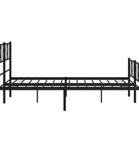 Bettgestell mit Kopf- und Fußteil Metall Schwarz 120x190 cm