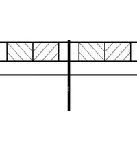 Kopfteil Metall Schwarz 193 cm