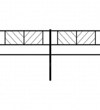 Kopfteil Metall Schwarz 200 cm