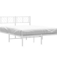 Bettgestell mit Kopfteil Metall Weiß 120x200 cm