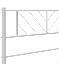 Bettgestell mit Kopfteil Metall Weiß 135x190 cm
