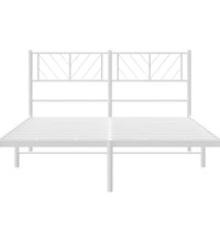 Bettgestell mit Kopfteil Metall Weiß 140x190 cm