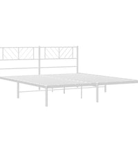 Bettgestell mit Kopfteil Metall Weiß 200x200 cm