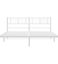 Bettgestell mit Kopfteil Metall Weiß 200x200 cm