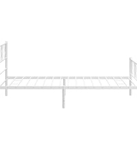 Bettgestell mit Kopf- und Fußteil Metall Weiß 90x190 cm