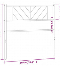 Kopfteil Metall Weiß 75 cm