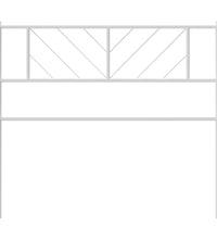 Kopfteil Metall Weiß 100 cm