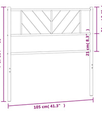 Kopfteil Metall Weiß 100 cm