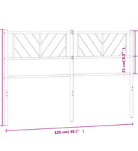 Kopfteil Metall Weiß 120 cm