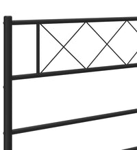 Bettgestell mit Kopf- und Fußteil Metall Schwarz 120x200 cm