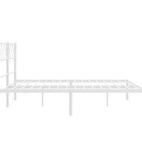 Bettgestell mit Kopfteil Metall Weiß 140x190 cm