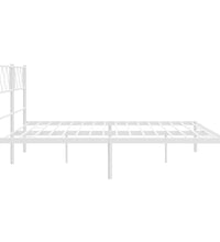 Bettgestell mit Kopfteil Metall Weiß 183x213 cm