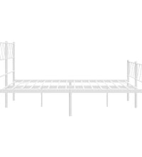 Bettgestell mit Kopf- und Fußteil Metall Weiß 135x190 cm