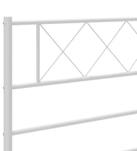 Bettgestell mit Kopf- und Fußteil Metall Weiß 183x213 cm
