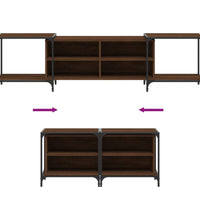 TV-Schrank Braun Eichen-Optik 203x37x50 cm Holzwerkstoff