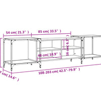 TV-Schrank Braun Eichen-Optik 203x37x50 cm Holzwerkstoff