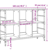 Sideboard Schwarz 102x32x73,5 cm Holzwerkstoff