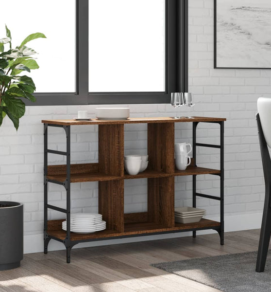 Sideboard Braun Eichen-Optik 102x32x73,5 cm Holzwerkstoff
