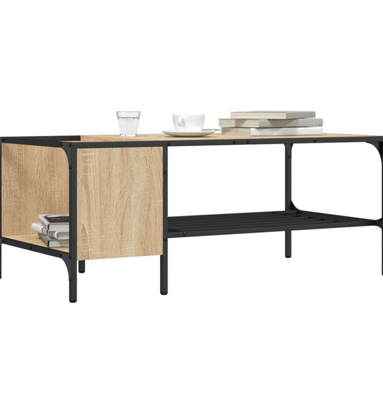 Couchtisch mit Regal Sonoma-Eiche 100x51x40 cm Holzwerkstoff