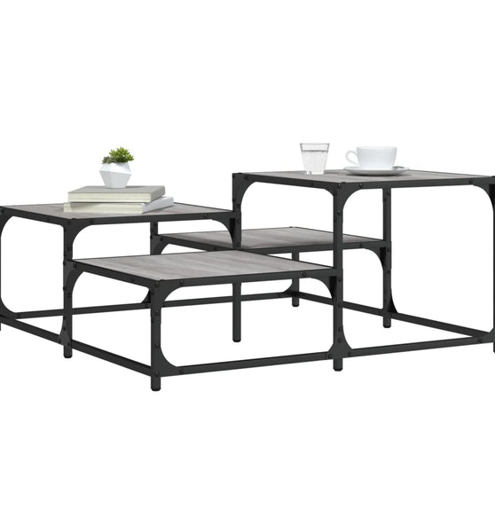 Couchtisch Grau Sonoma 87,5x87,5x40 cm Holzwerkstoff