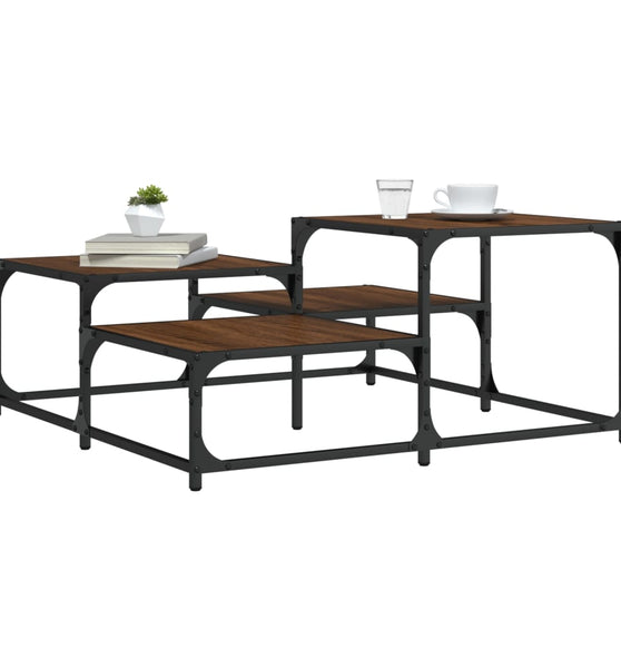 Couchtisch Braun Eichen-Optik 87,5x87,5x40 cm Holzwerkstoff