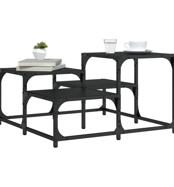 Couchtisch Schwarz 68x68x40 cm Holzwerkstoff