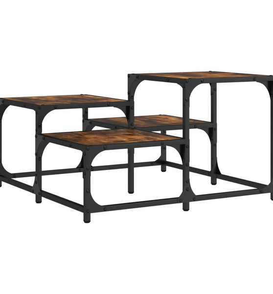 Couchtisch Räuchereiche 68x68x40 cm Holzwerkstoff